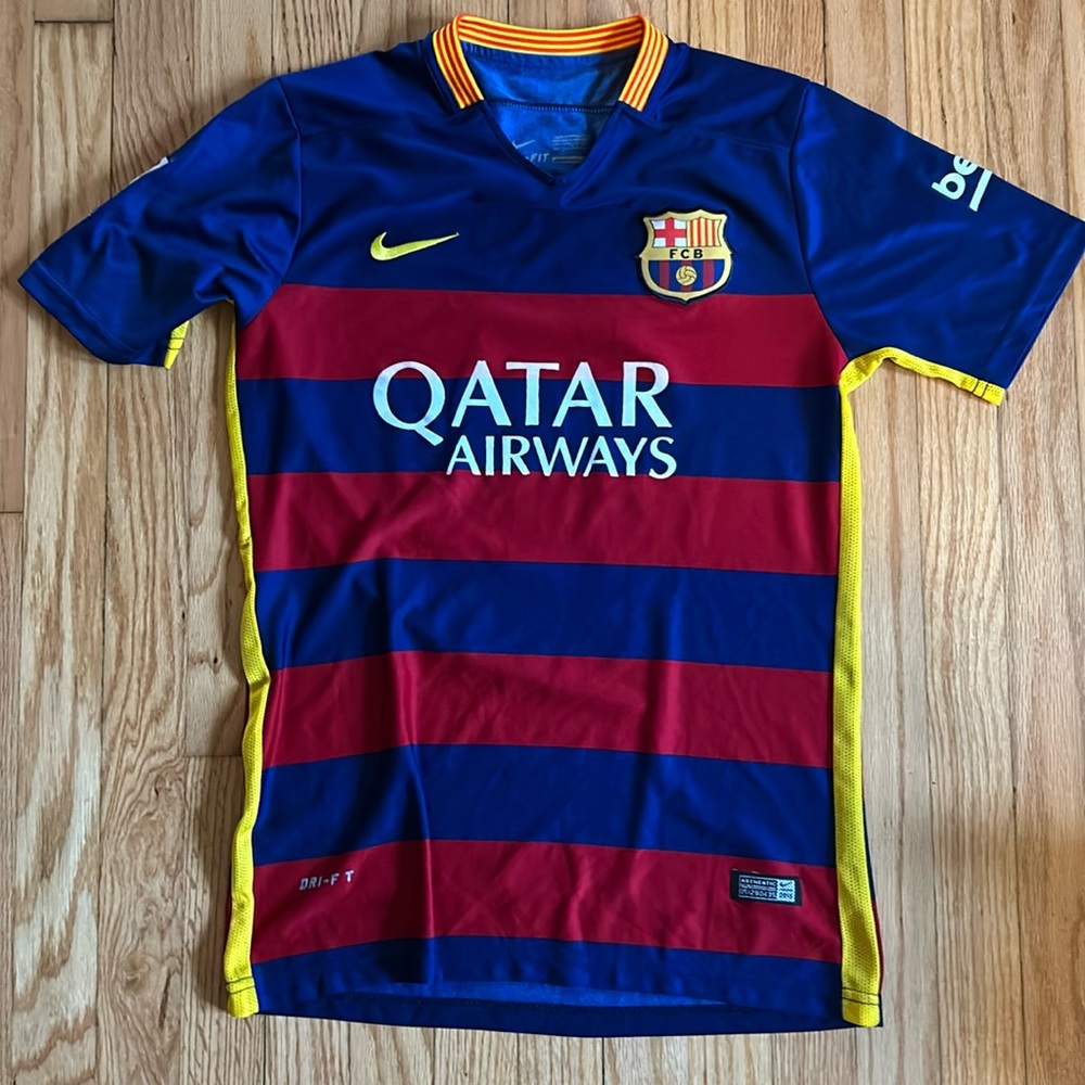 MESSI FC Barcelona Nike Dri-Fit Jersey Home Soccer Jersey Size Large